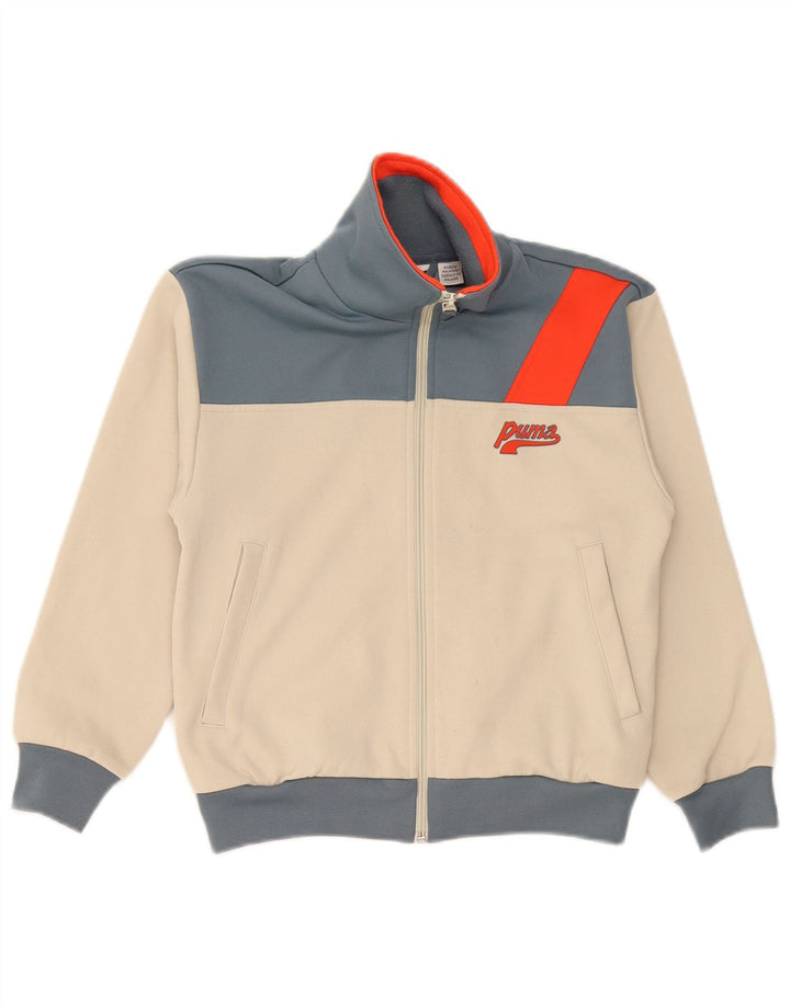 Jaqueta Puma Boys Graphic Tracksuit Top 9-10 Anos Bege Colourblock
