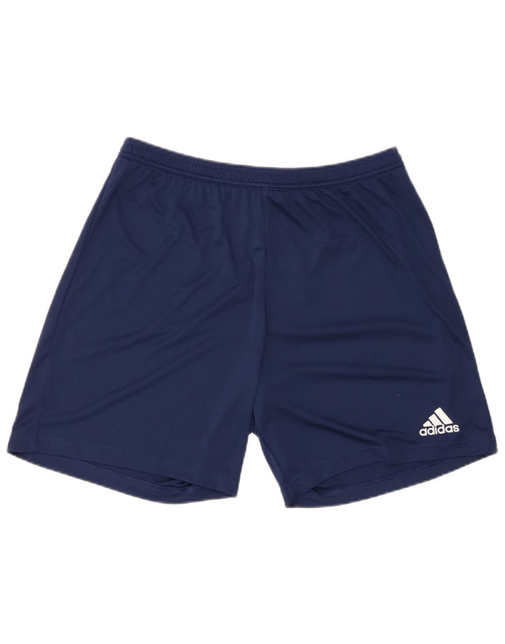 Shorts esportivos masculinos ADIDAS Aeroready grandes poliéster azul marinho