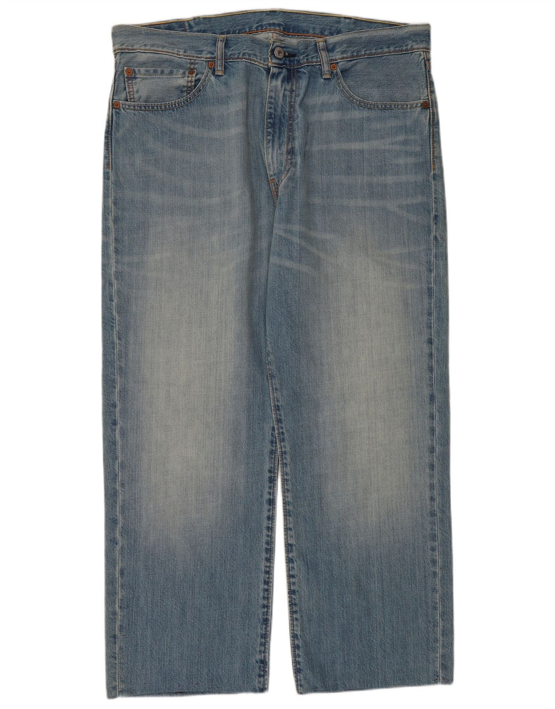 Levi's feminino 751 crop jeans reto W38 L26 algodão azul