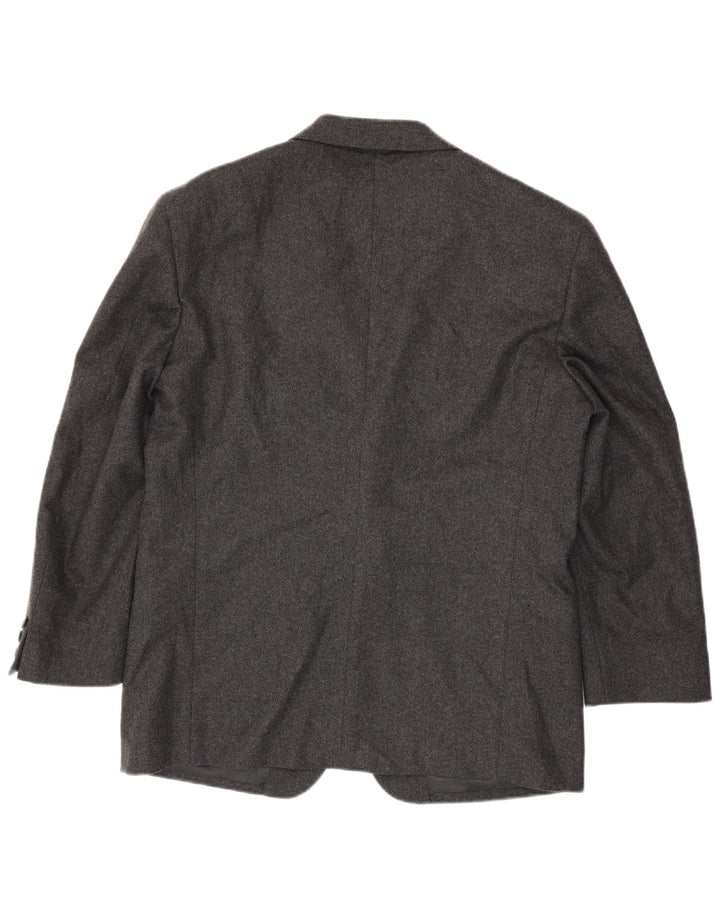 Jaqueta Blazer Masculina Valentino com 2 Botões e 2 Botões IT 54 2XL Lã Virgem Cinza