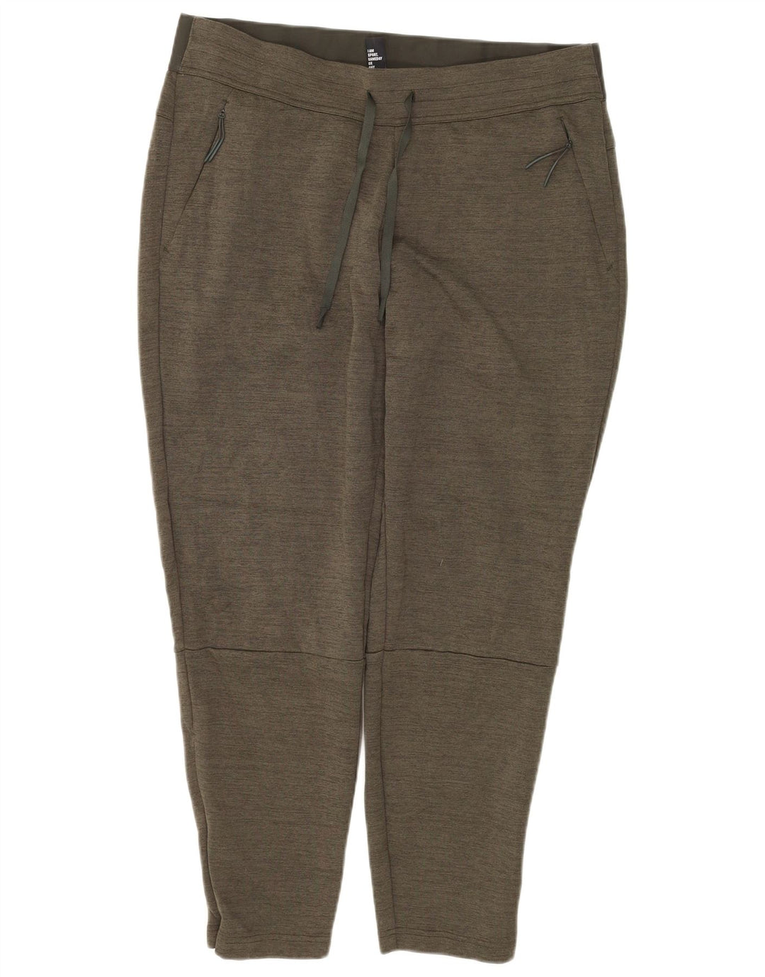 Calças de treino femininas ADIDAS UK 20/22 XL cáqui manchadas