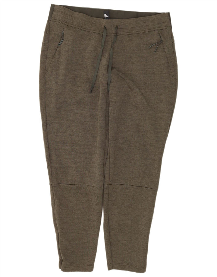 Calças de treino femininas ADIDAS UK 20/22 XL cáqui manchadas