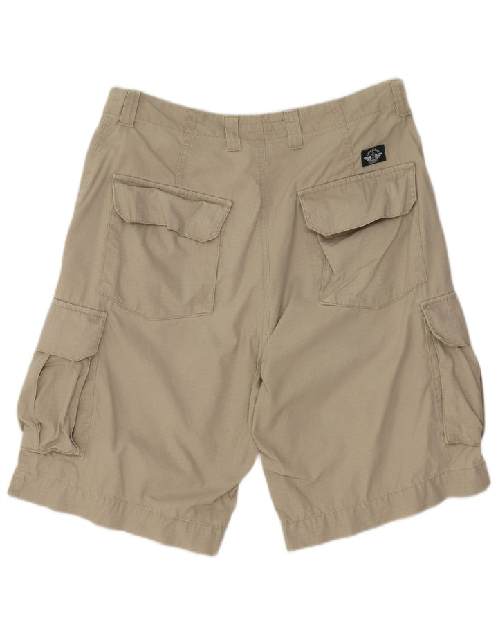 Shorts cargo feminino Dockers cáqui W36 grande xadrez cáqui