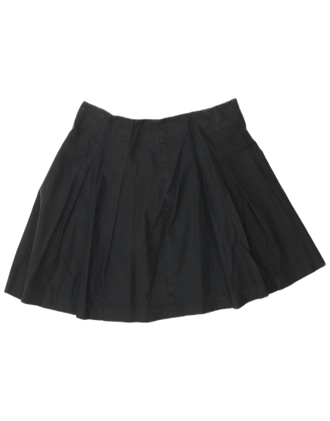 Minissaia feminina Mossimo cintura baixa US 8 médio W32 algodão preto