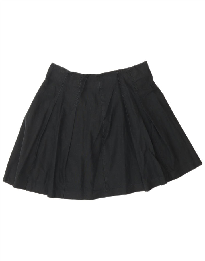 Minissaia feminina Mossimo cintura baixa US 8 médio W32 algodão preto