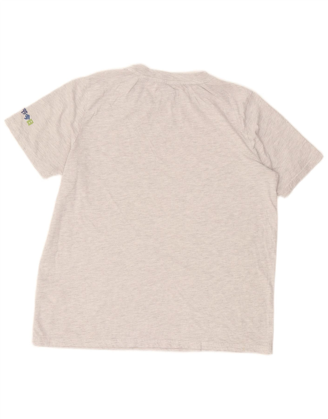 Camiseta feminina Superdry Crop Graphic UK 12 listrada cinza médio