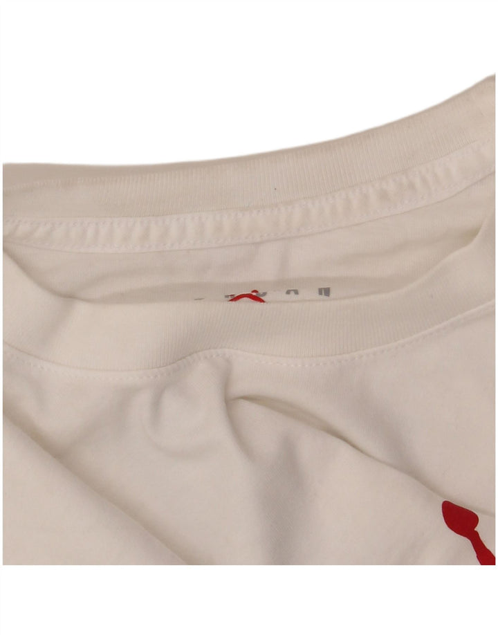 JORDAN Camiseta masculina gráfica top pequeno algodão branco