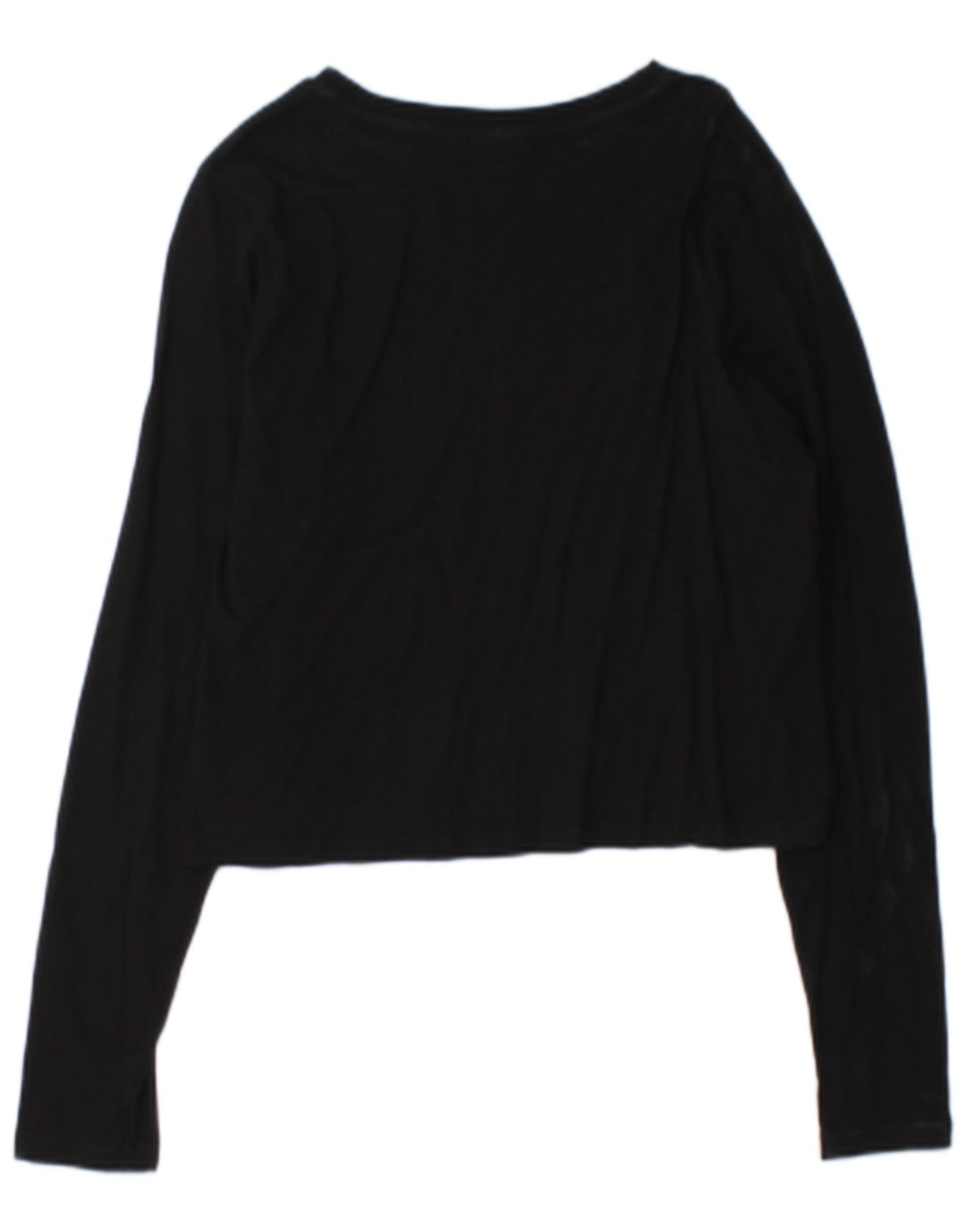 Fila Womens Crop Graphic Top Manga Longa Reino Unido 14 Grande Preto