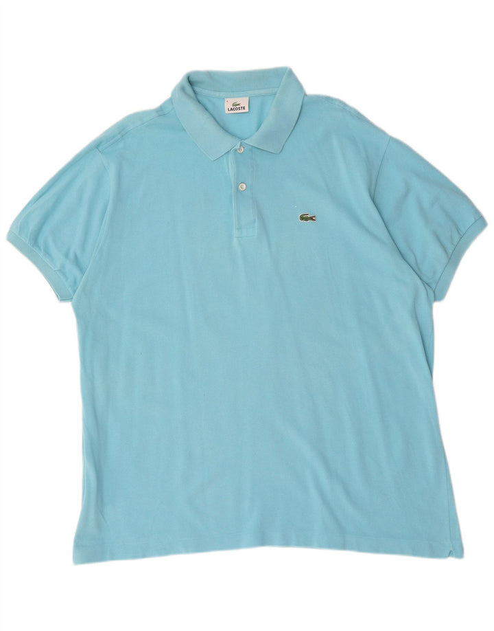 Camisa polo masculina Lacoste tamanho 8 3XL algodão azul