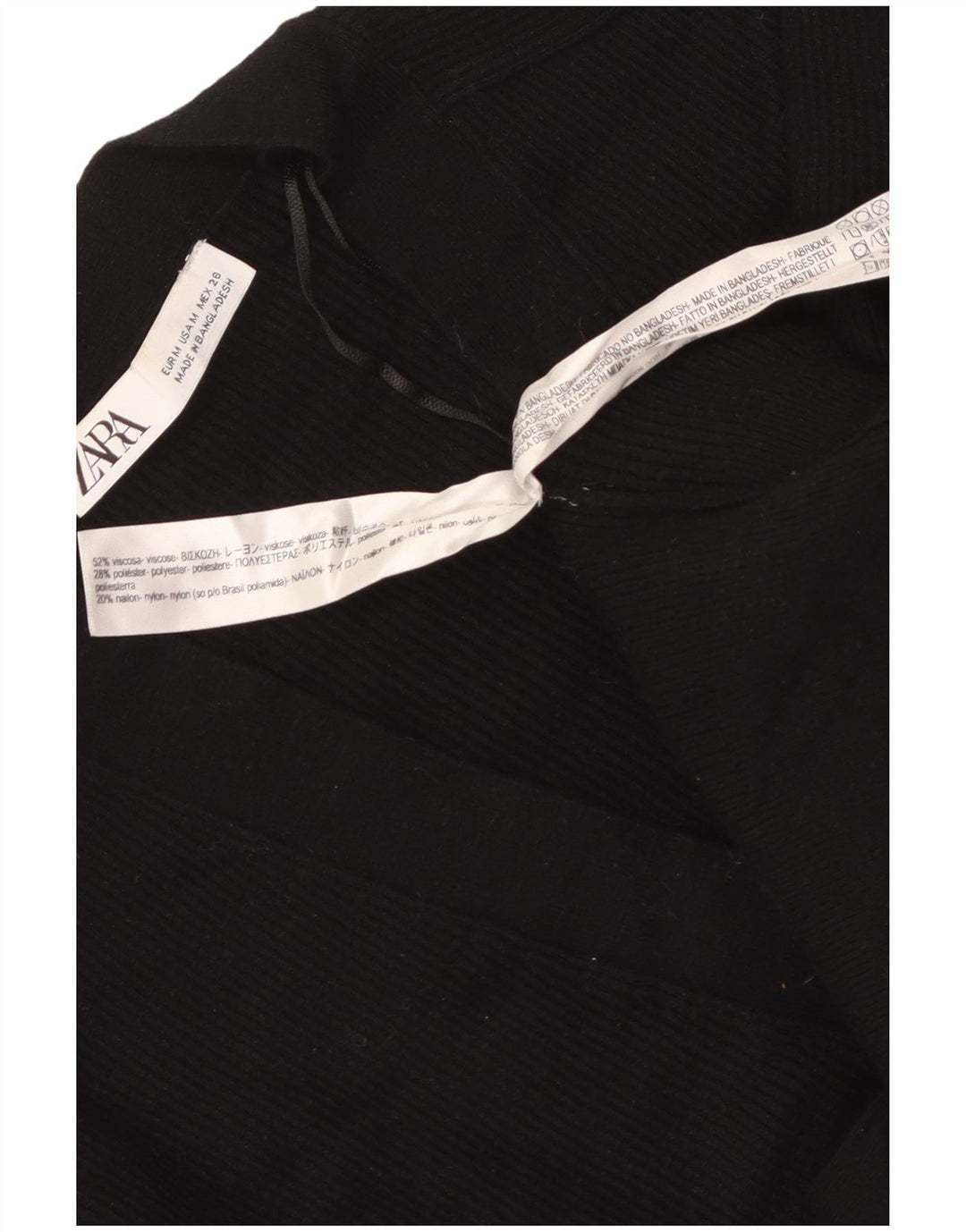 Suéter cardigã feminino ZARA Reino Unido 14 médio preto viscose