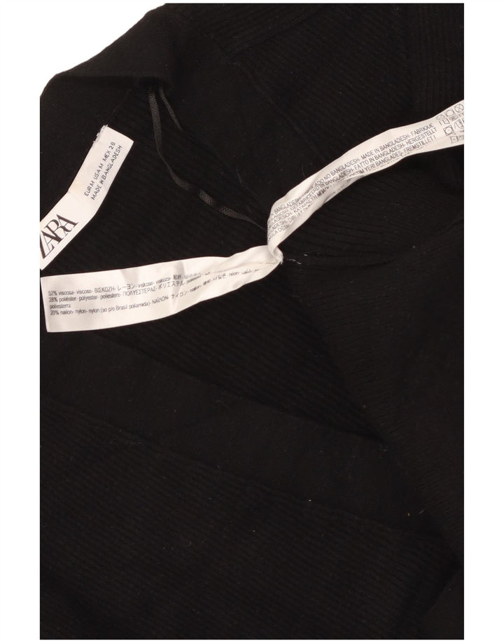 Suéter cardigã feminino ZARA Reino Unido 14 médio preto viscose