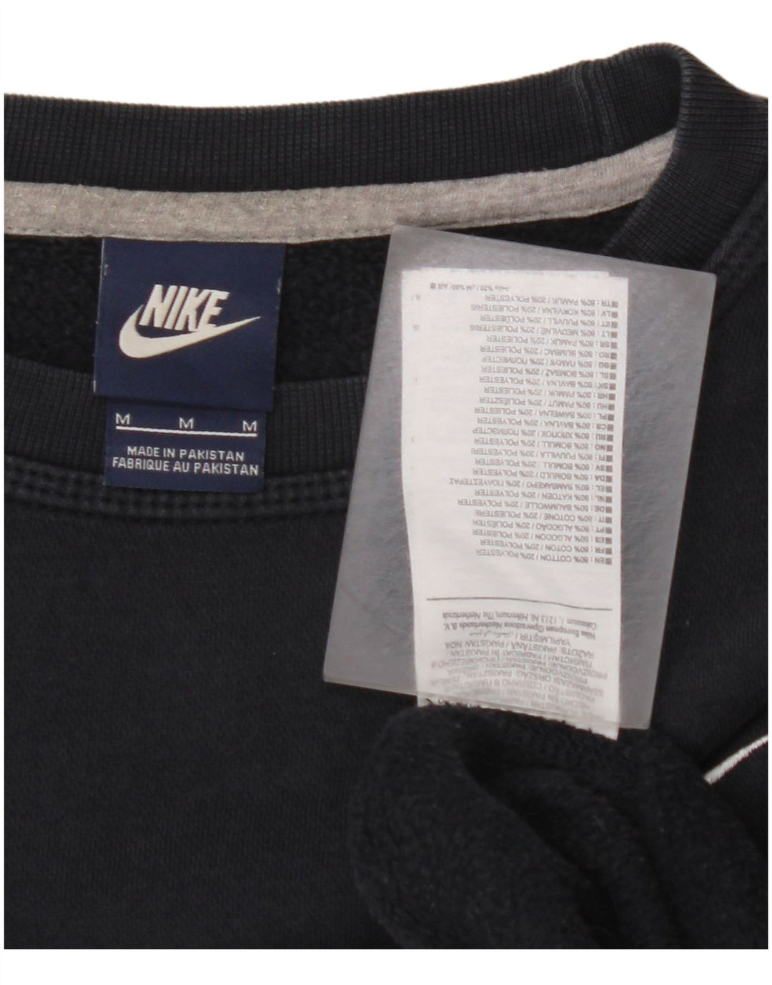 NIKE Mens Moletom Jumper Médio Azul Marinho Algodão