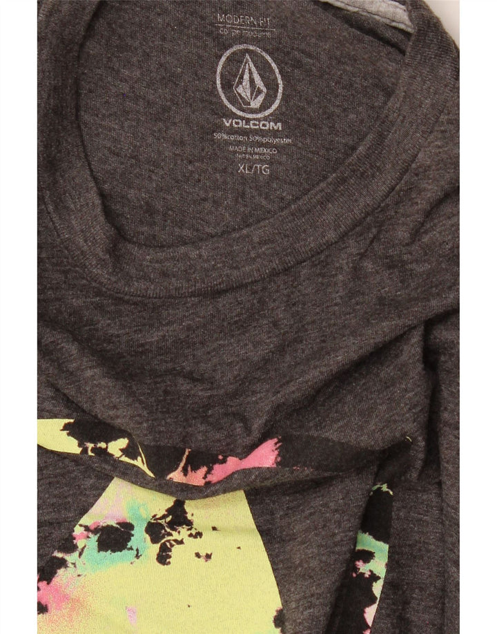 VOLCOM Womens Graphic T-Shirt Top UK 18 XL Grey Cotton Vintage Volcom and Second-Hand Volcom from Messina Hembry 
