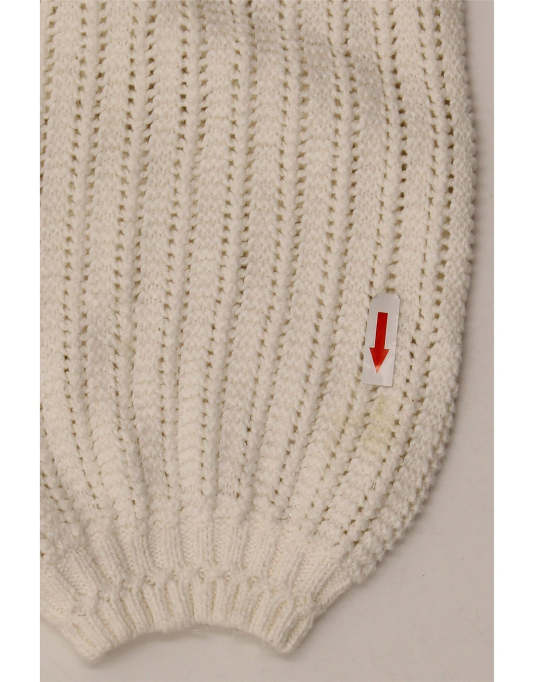 Suéter feminino Fat Face com gola redonda grande Reino Unido 12 médio branco