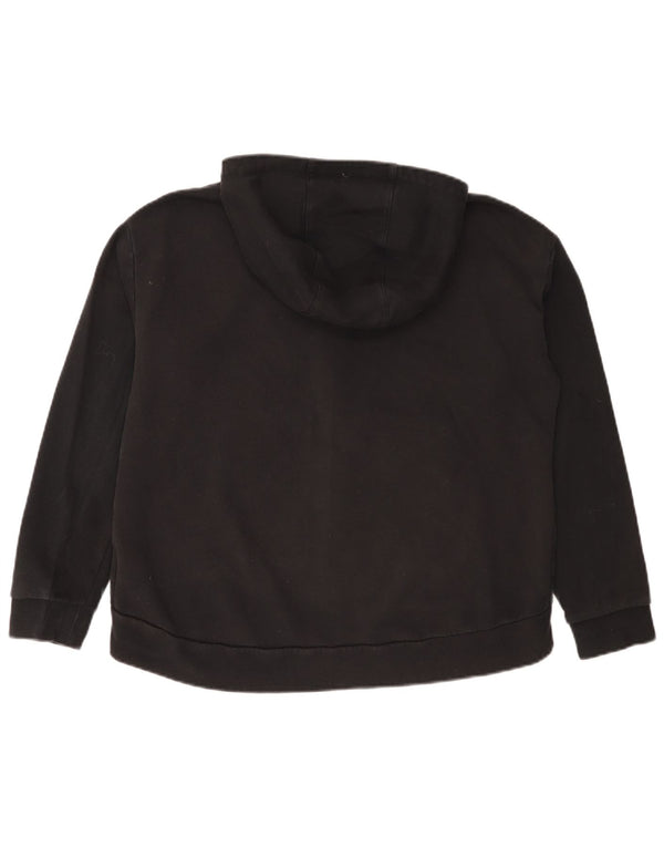 Suéter Nike feminino com capuz e zíper UK 18 XL preto algodão