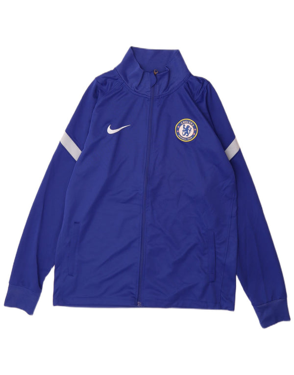 Jaqueta Nike Mens Chelsea FC Treino Top Azul Médio Colourblock Poliéster