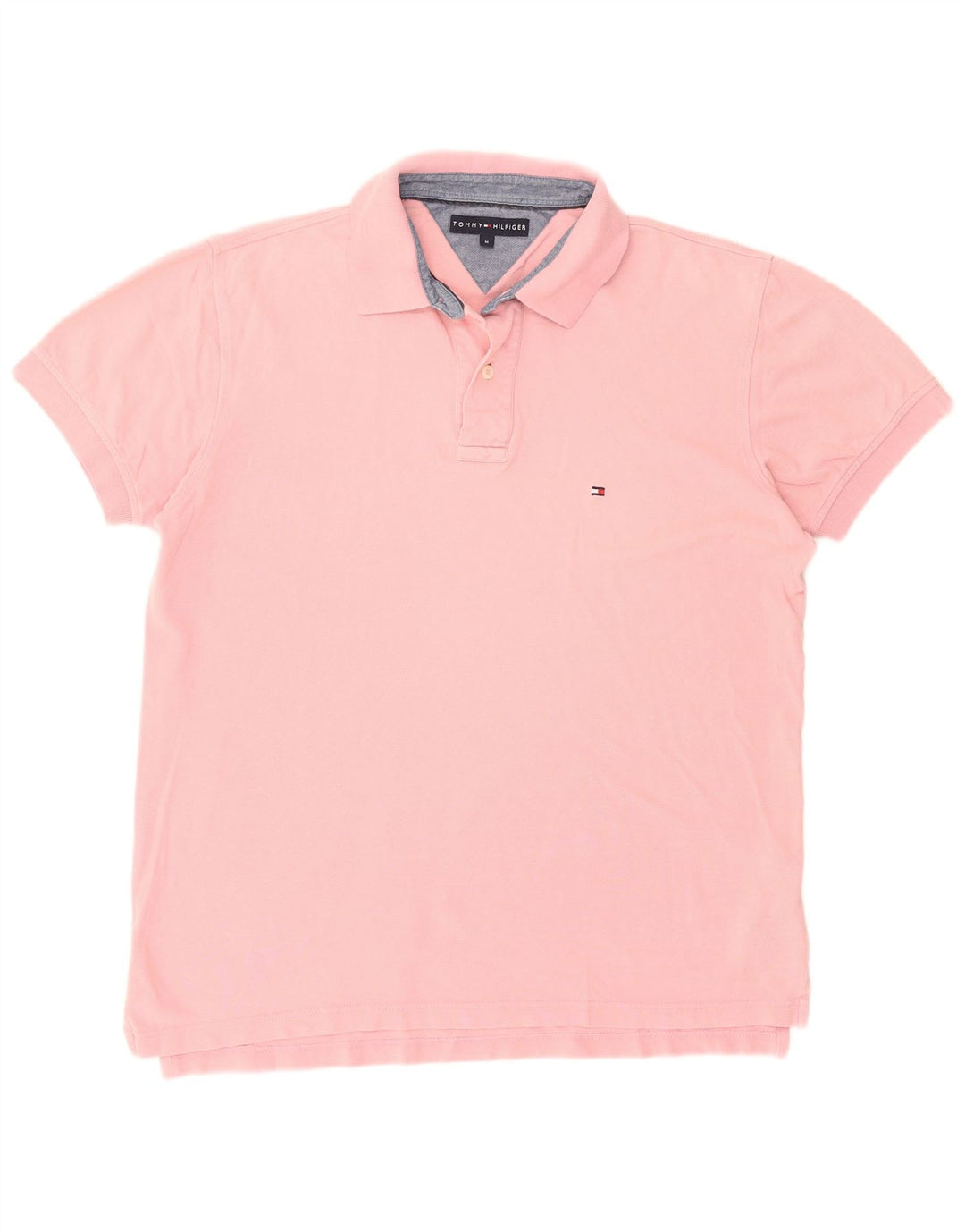Camisa polo masculina TOMMY HILFIGER médio algodão rosa