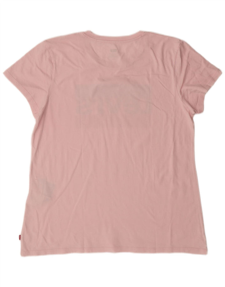 Camiseta feminina gráfica Levi's UK 16 grande rosa