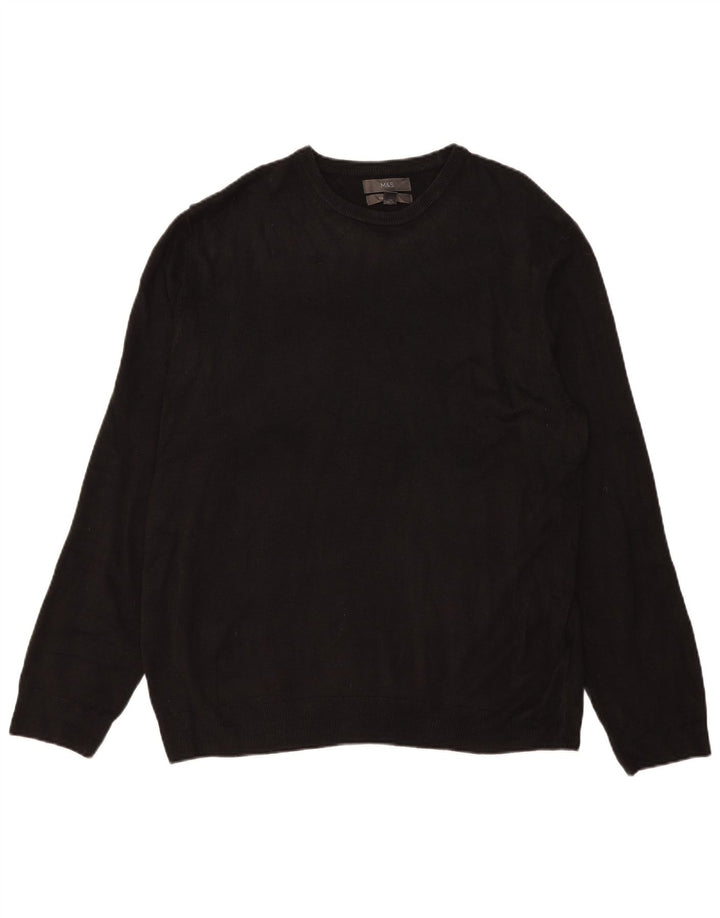 Suéter masculino Marks & Spencer com gola redonda 2XL acrílico preto