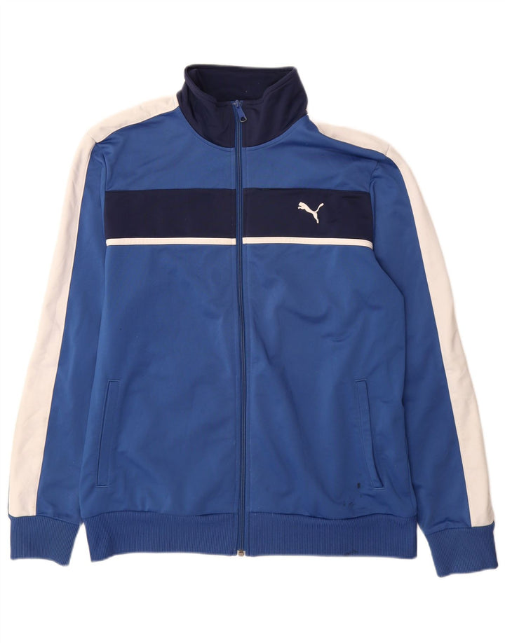Puma Mens Tracksuit Top Jacket Grande Azul Colorblock Poliéster