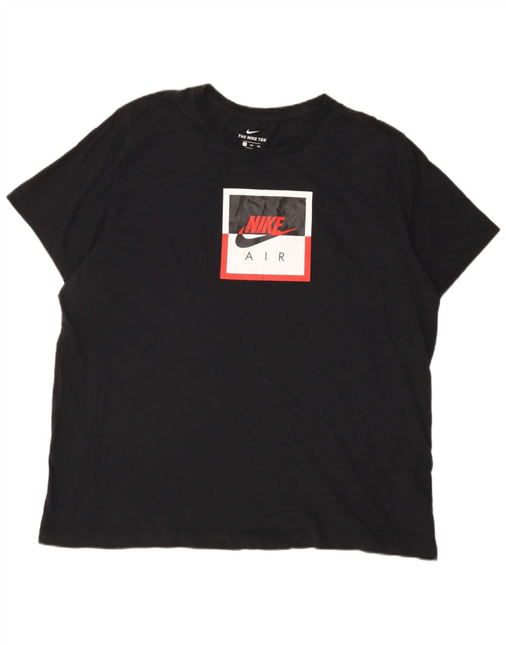 Camiseta Nike masculina gráfica Top 2XL algodão preto