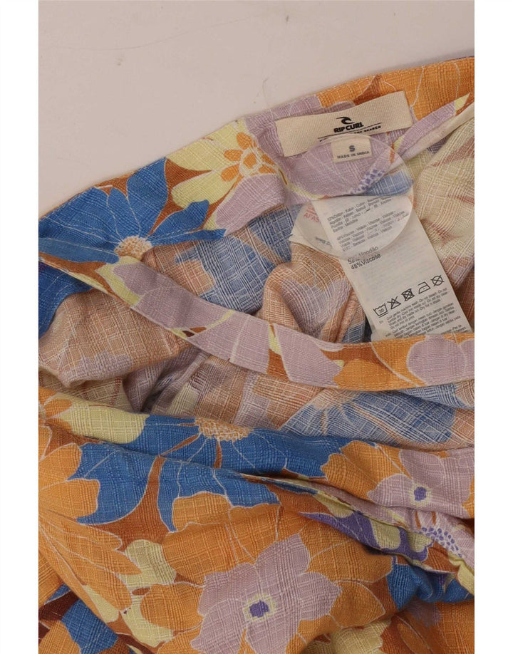 Saia feminina Rip Curl pequena W26 algodão floral multicolorido