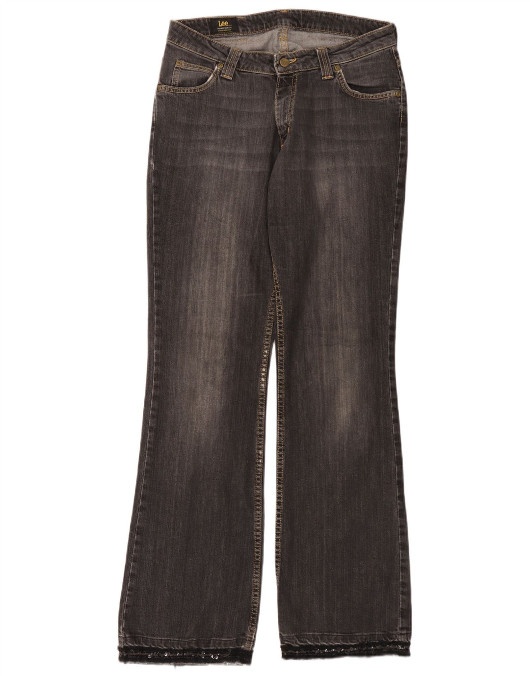 Lee Womens Desoto Bootcut Jeans W32 L33 Cinza Algodão