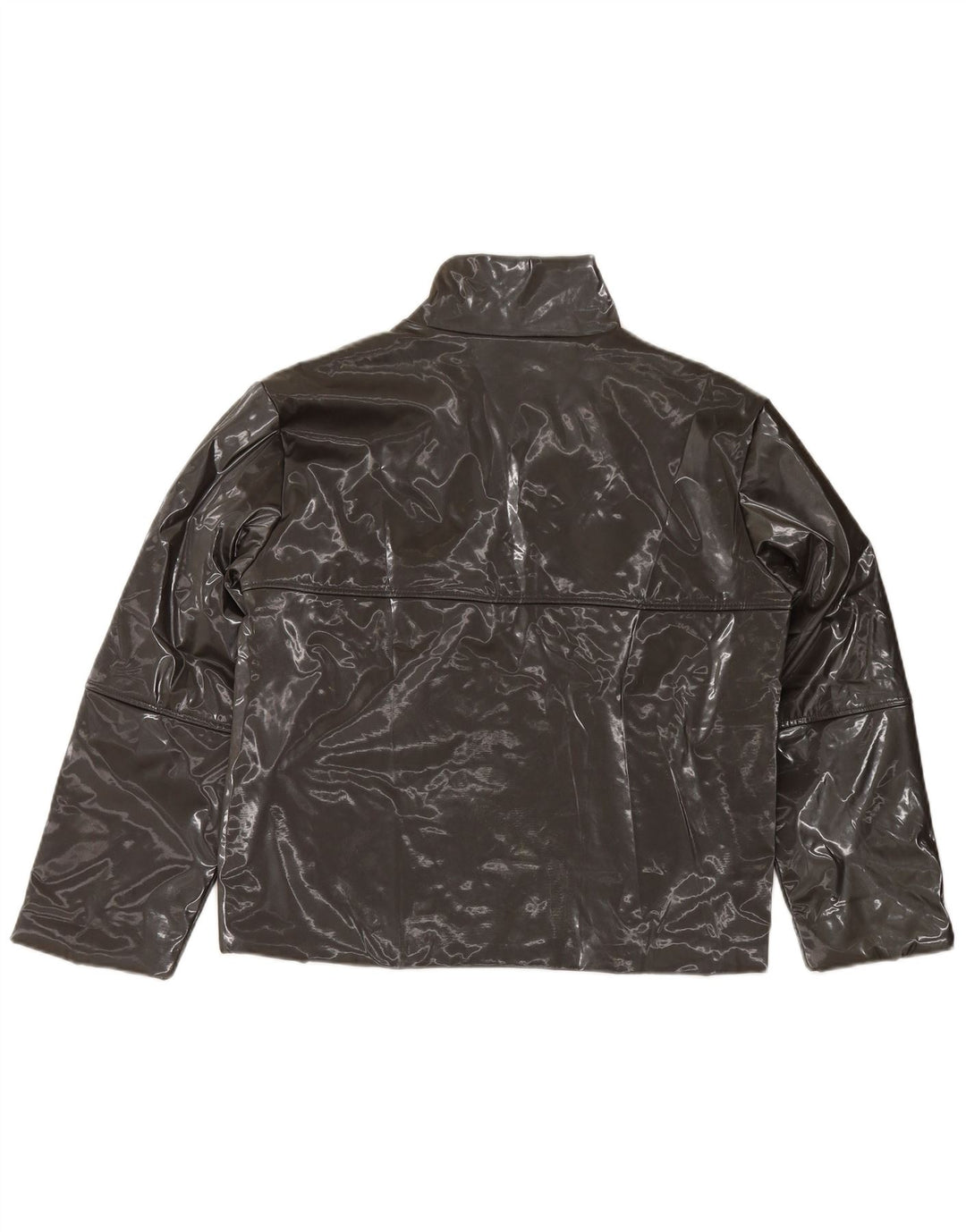 Crazy World Womens Oversized Bomber Jacket UK 14 poliéster preto médio