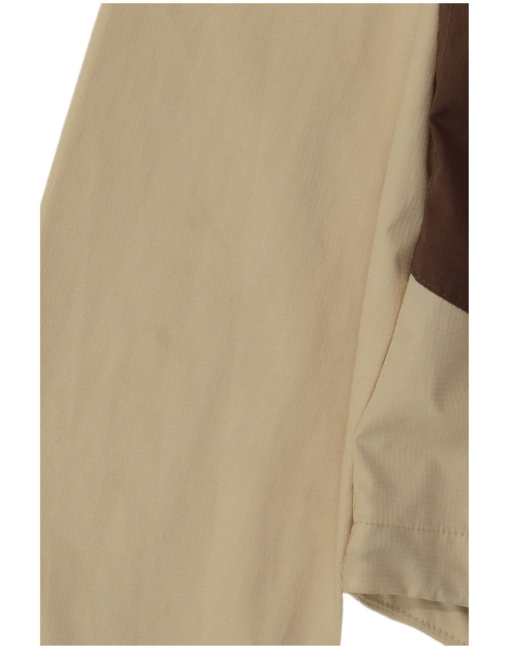 Jaqueta de chuva feminina grande JACK WOLFSKIN Reino Unido 10 bloco colorido bege pequeno