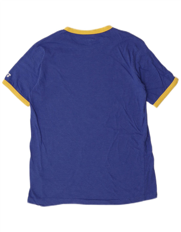 Russell Athletic Camiseta masculina gráfica Top médio algodão azul