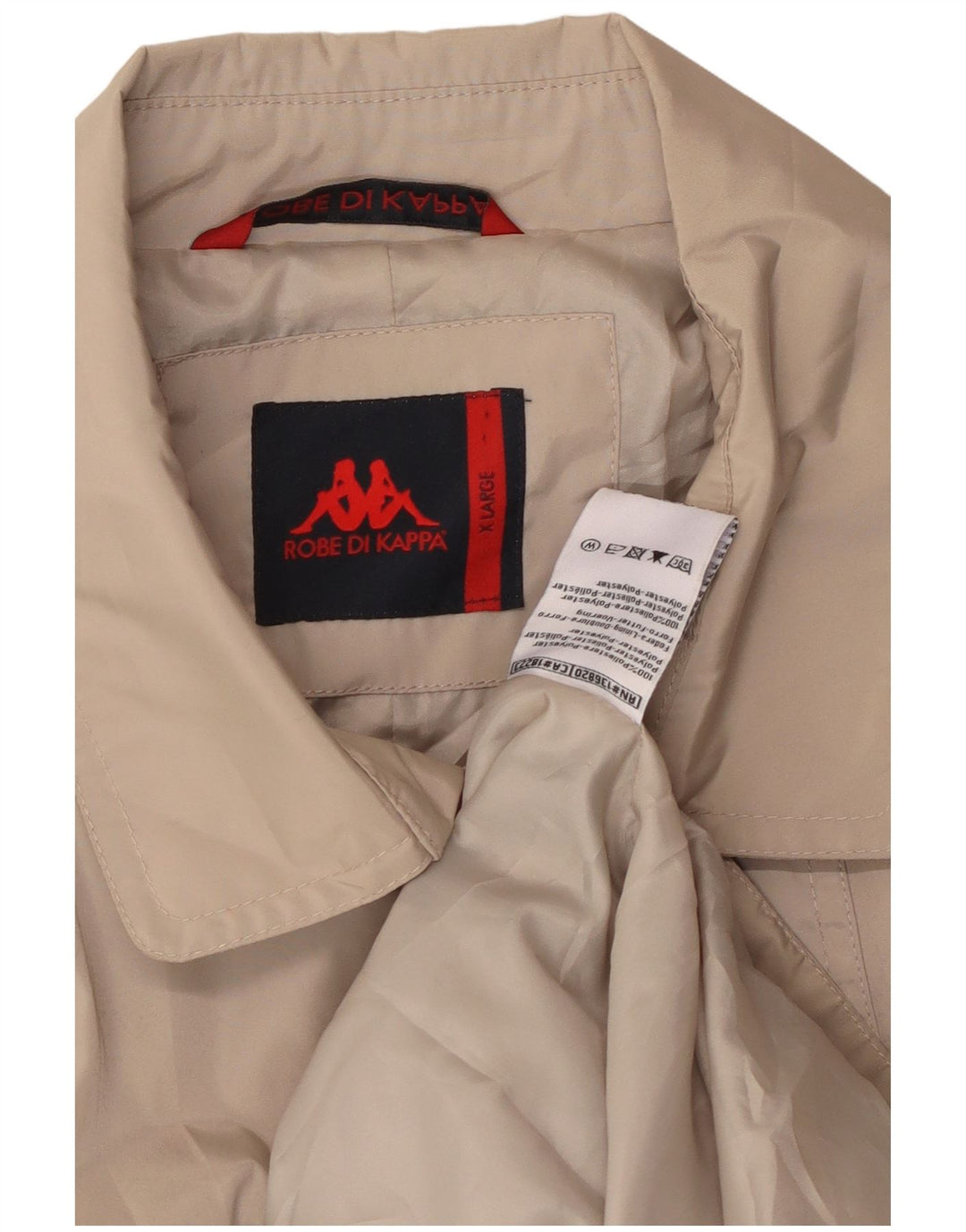 Casaco impermeável feminino Kappa UK 18 XL poliéster bege