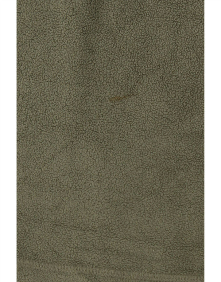 Eddie Bauer Suéter masculino de lã com zíper e gola média poliéster cáqui