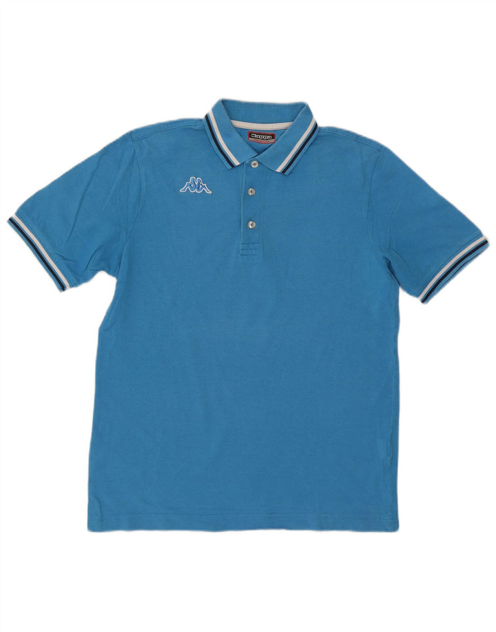 Camisa polo masculina KAPPA algodão azul médio