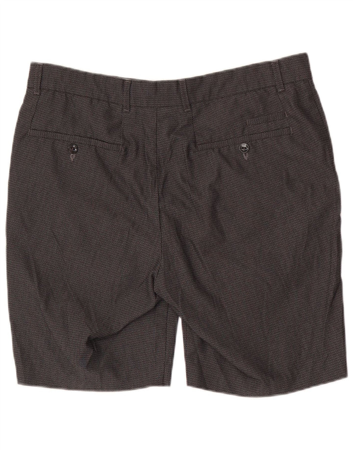 Shorts Chino Masculino Slim Fit Marks & Spencer W34 Poliéster Manchado Cinza Grande