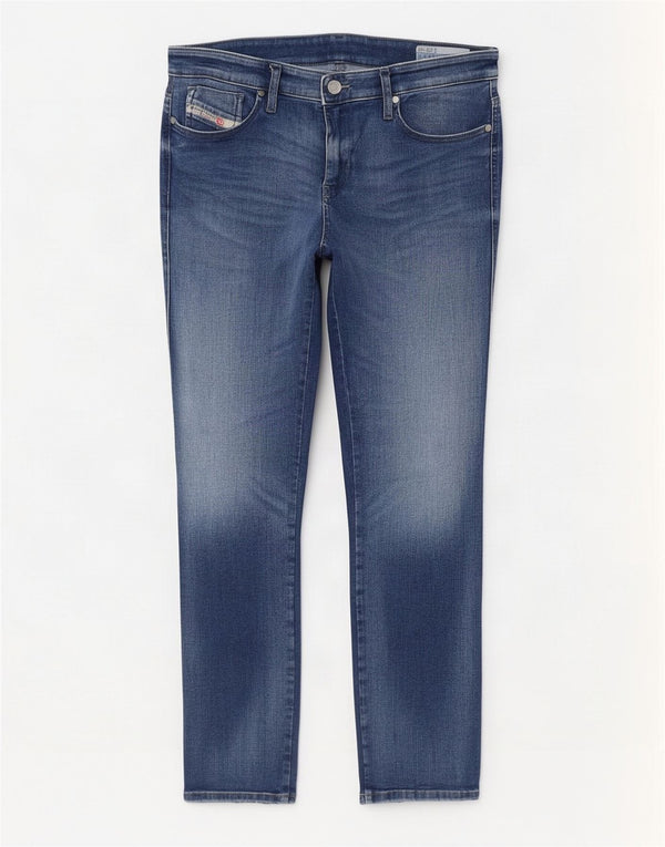 Diesel feminino Skinzee cintura regular slim skinny jeans W33 L30 algodão azul