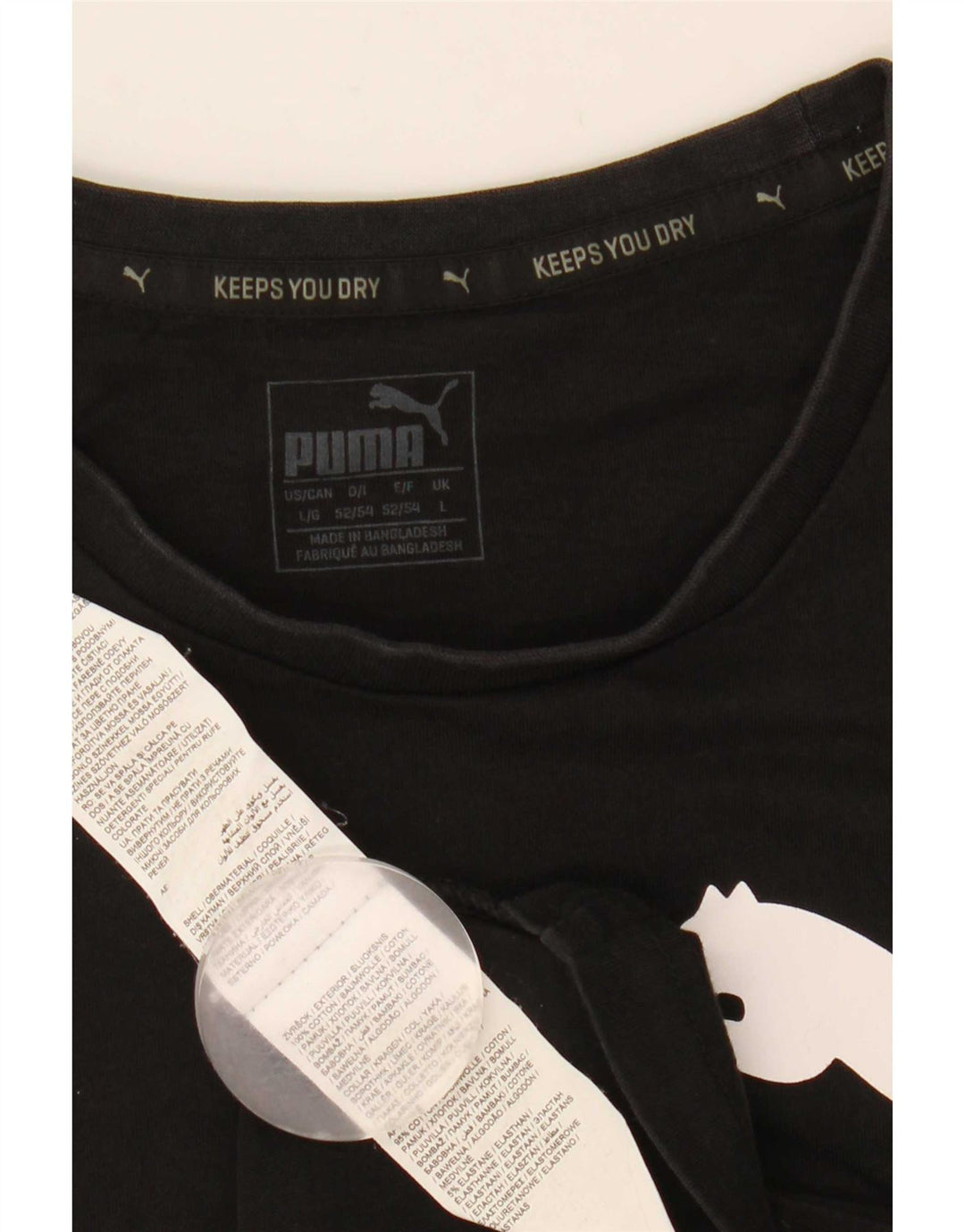 Puma Mens Graphic Vest Top Grande Algodão Preto