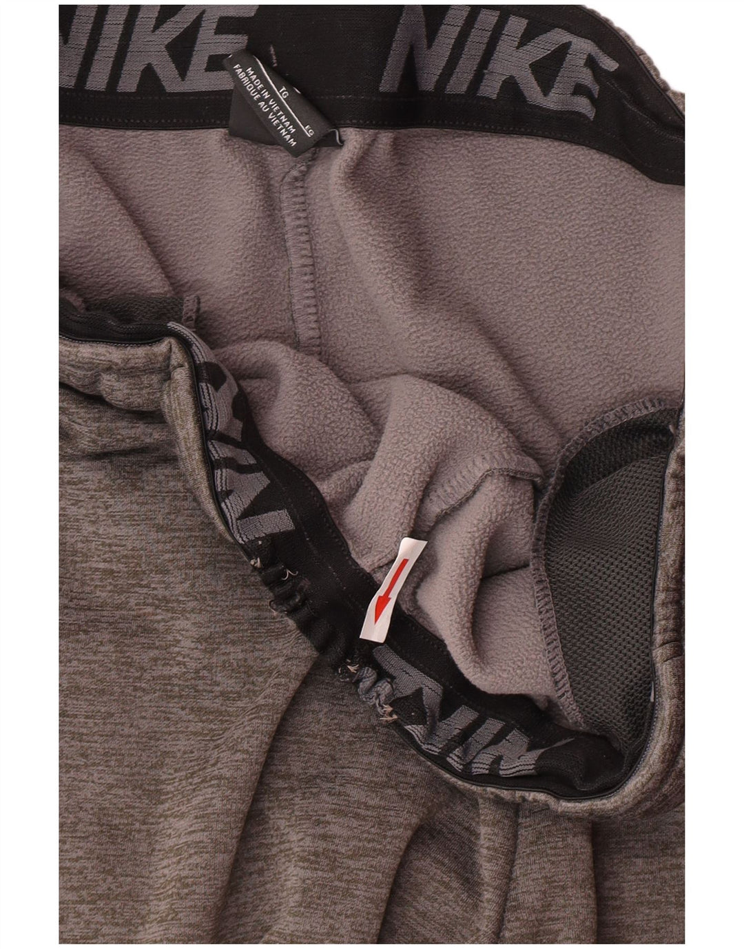 Calça de treino masculina Nike Dri Fit Joggers XL cinza manchado de poliéster