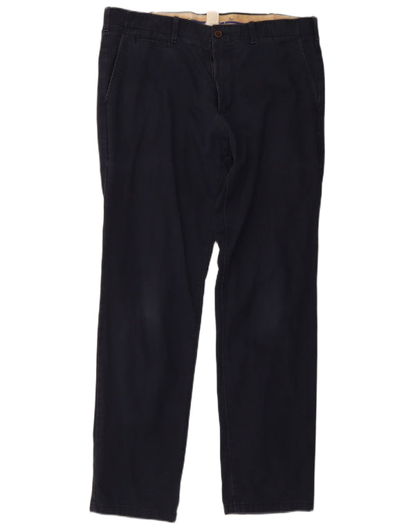 Calça chino reta masculina Gap W36 L32 algodão azul marinho