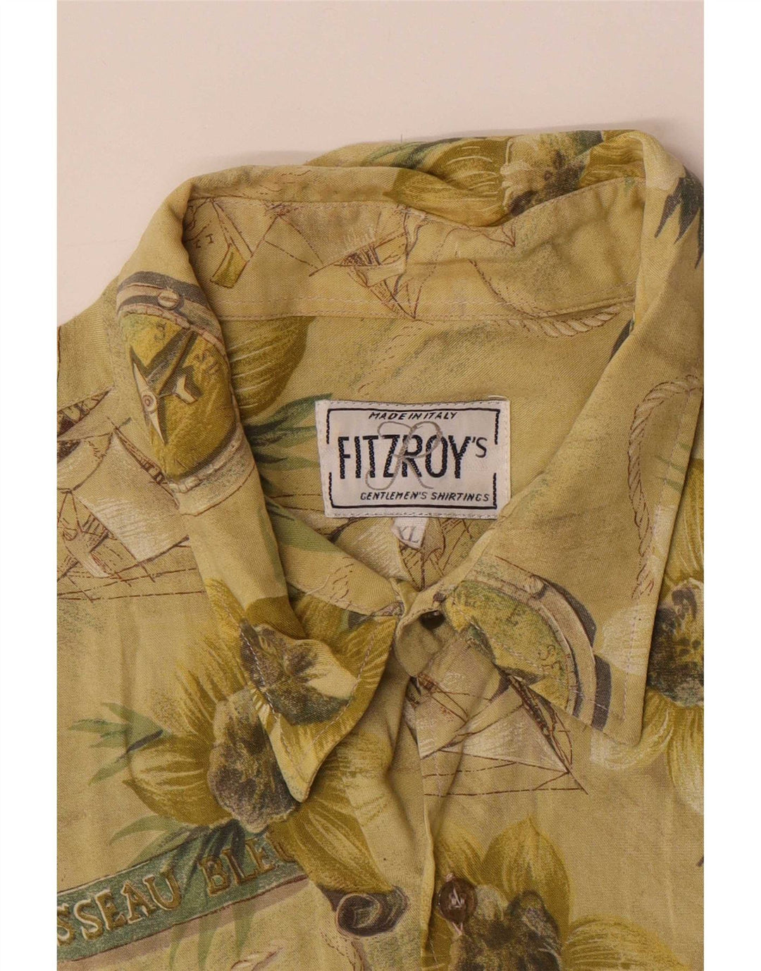Camisa gráfica masculina Fitzroy XL verde floral