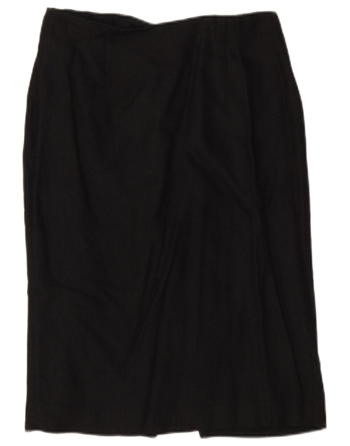 Saia reta feminina Zara UE 38 pequena W28 rayon preto