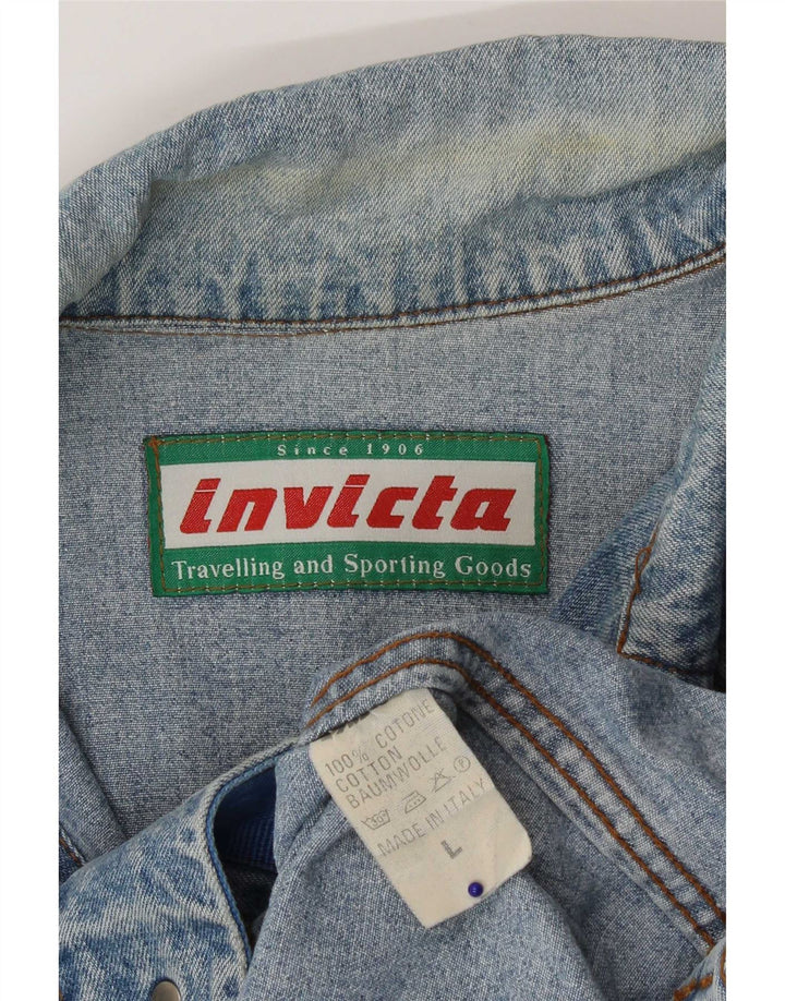 Jaqueta jeans masculina Invicta UK 40 grande algodão azul