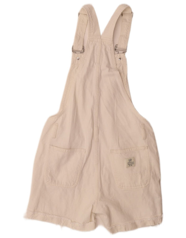 Shorts jeans feminino Gap Dungarees XS W39 algodão branco
