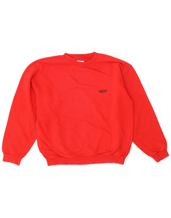 Benetton moletom feminino oversized jumper UK 14 médio vermelho