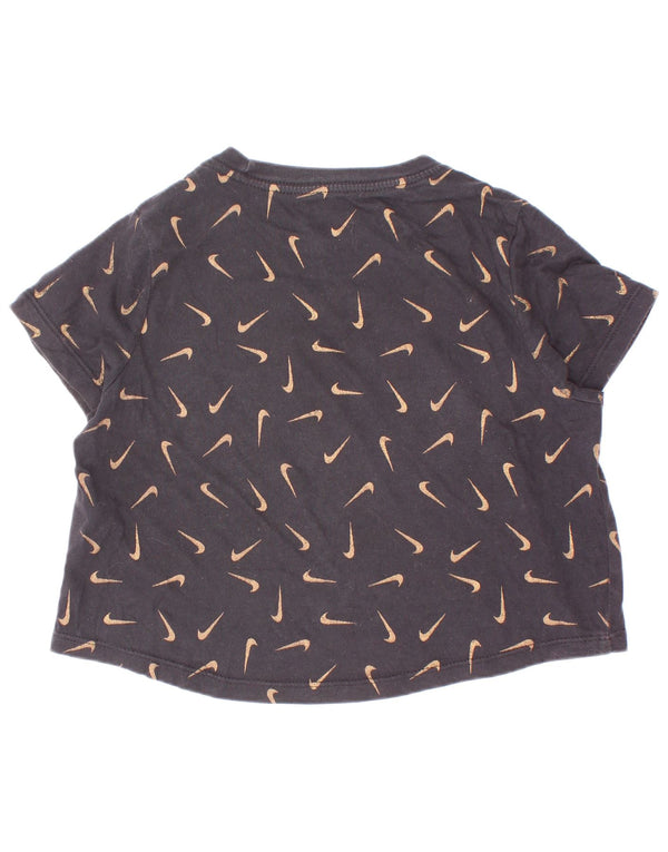Camiseta Nike Girls Graphic Top 8-9 Anos Pequena Preto Manchado