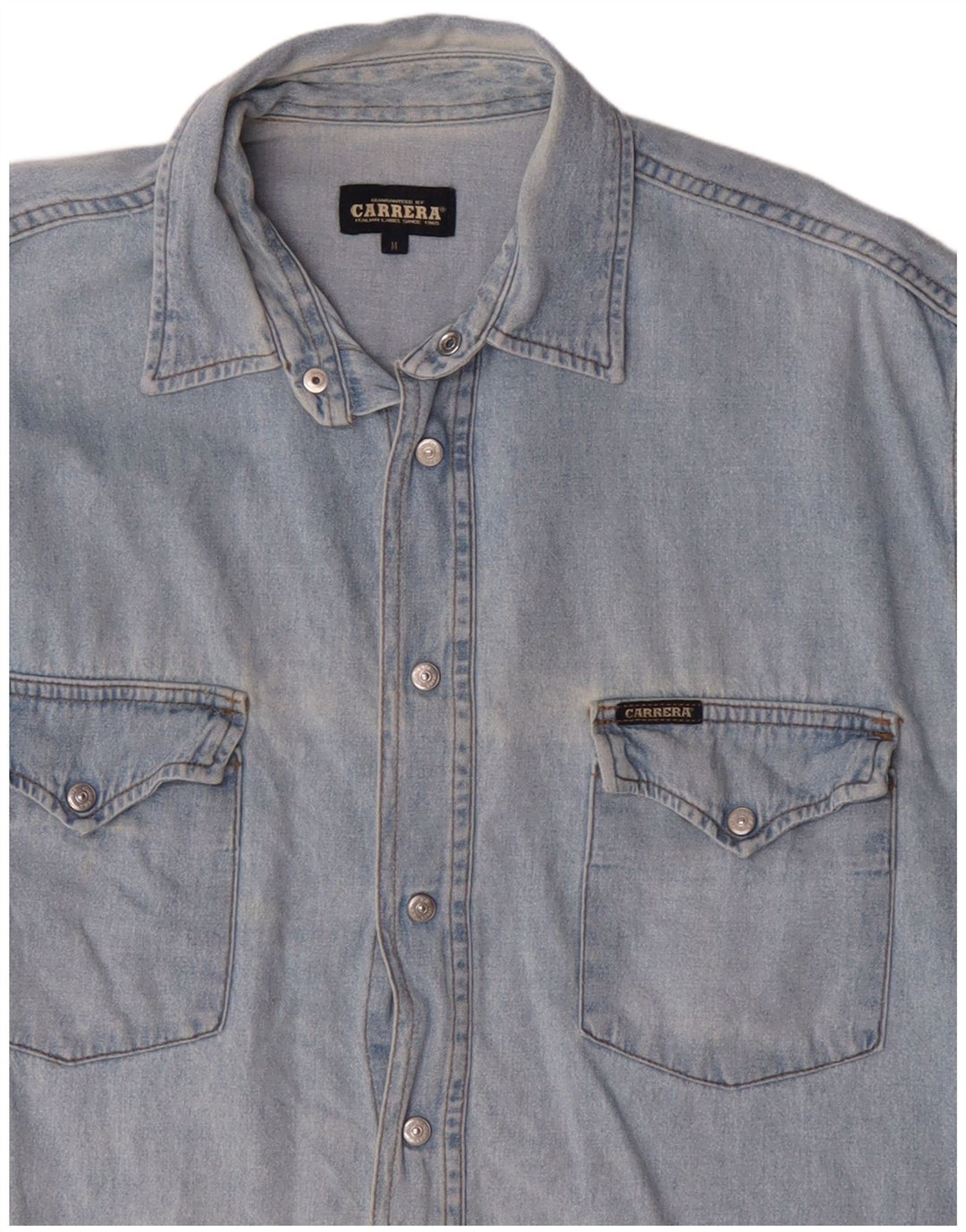 Camisa jeans masculina CARRERA algodão azul médio