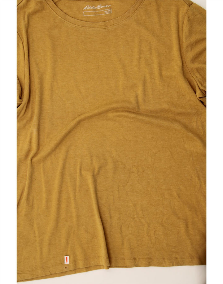 EDDIE BAUER Womens T-Shirt Top 2XL Yellow Cotton Vintage Eddie Bauer and Second-Hand Eddie Bauer from Messina Hembry 