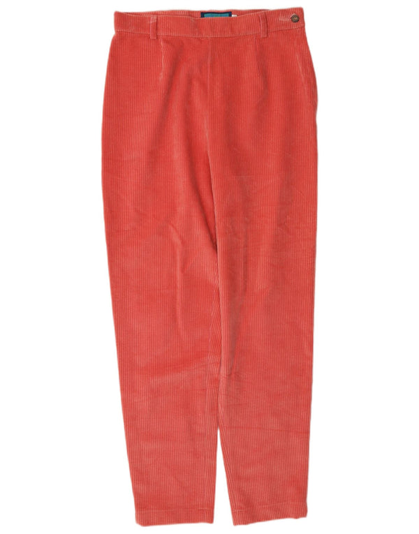 Belfe & Calça feminina de veludo cotelê IT 46 grande W30 L30 algodão vermelho