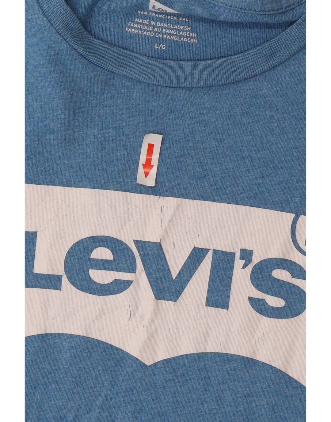 Camiseta gráfica masculina Levi's Top grande de algodão azul