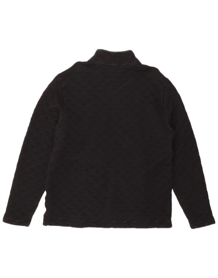 Eddie Bauer moletom masculino com zíper e gola alta de algodão preto