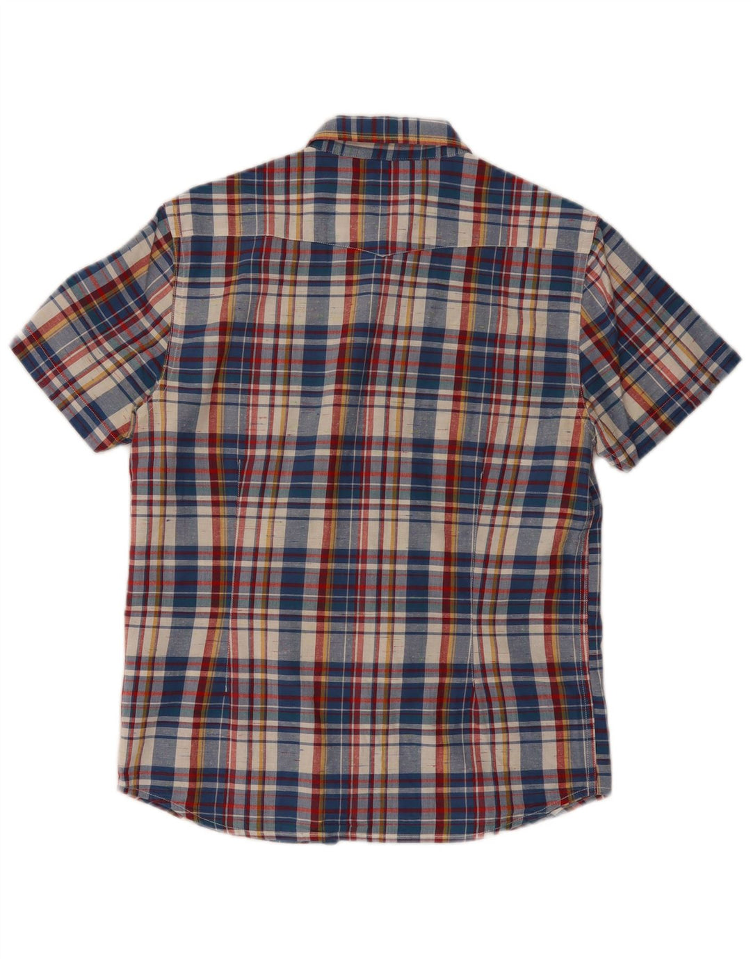 Camisa masculina Lee de manga curta slim fit, algodão xadrez médio multicolorido